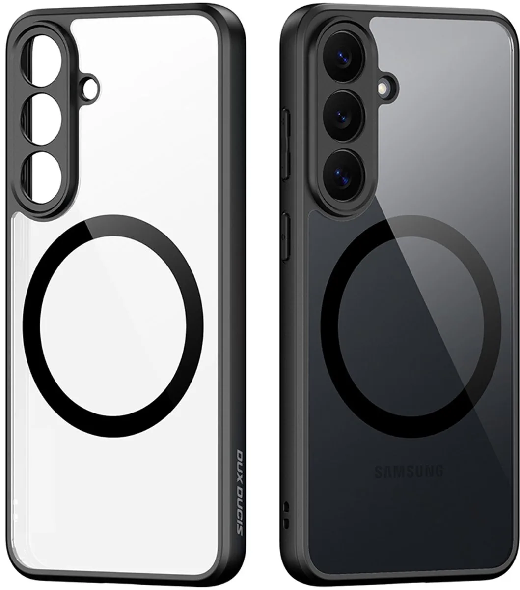 Aimo Hoesje Geschikt voor Samsung Galaxy S26 FE - Compatibel met MagSafe / Qi2 - Back Cover met Magneet - Matte van Dux Ducis in Zwart – productfoto