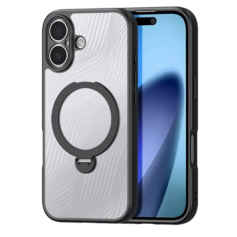 Aimo Mag Hülle mit Magnetring und Ständer für iPhone 17 – Schwarz de Dux Ducis – photo produit