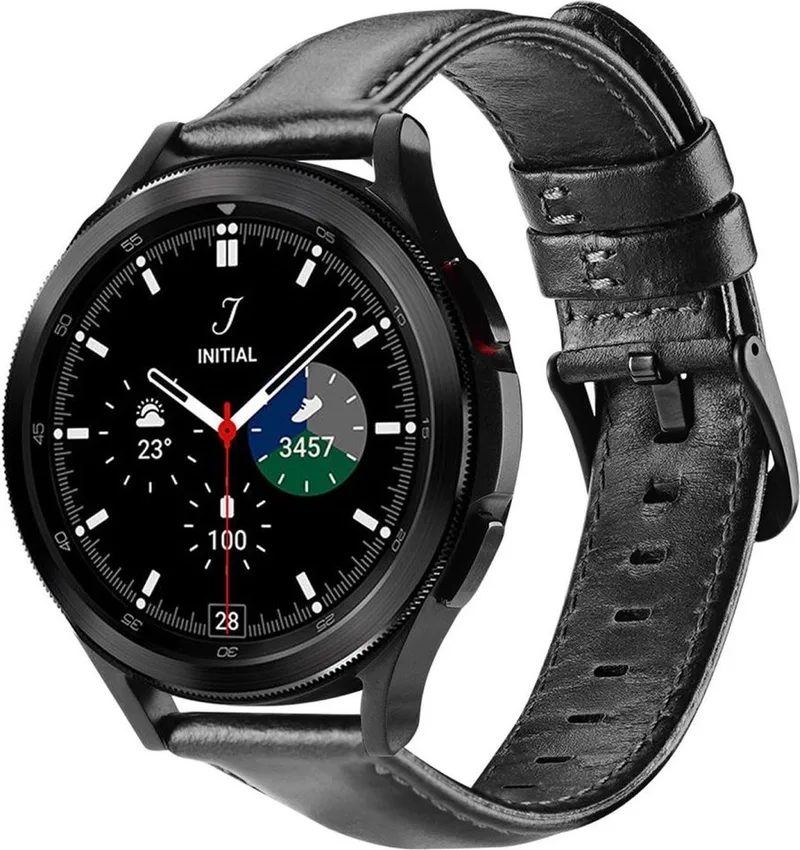 Business - Universeel Smartwatch Bandje 22MM - Kunstleer van Dux Ducis in Zwart – productfoto