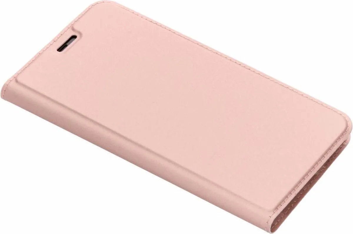 Cover booklet case hoesje met flap leren hoes geschikt voor iPhone XS Max- Rose Goud fra Dux Ducis i Lyserød – produktbillede