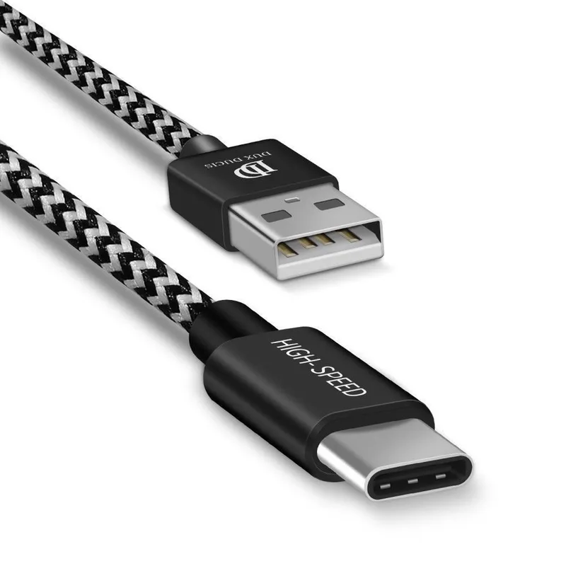 Fast Charging 2.1A USB-C Lange Oplaad Kabel 5 Meter by Dux Ducis in Black – product photo