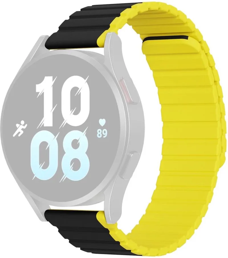 LD Strap - Universeel Smartwatch Bandje 22MM - Geel by Dux Ducis in Black – product photo
