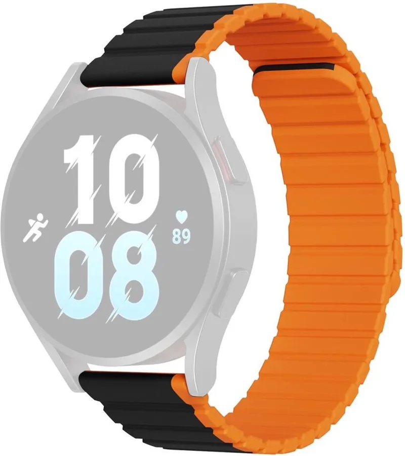 LD Strap - Universeel Smartwatch Bandje 22MM - Oranje van Dux Ducis in Zwart – productfoto