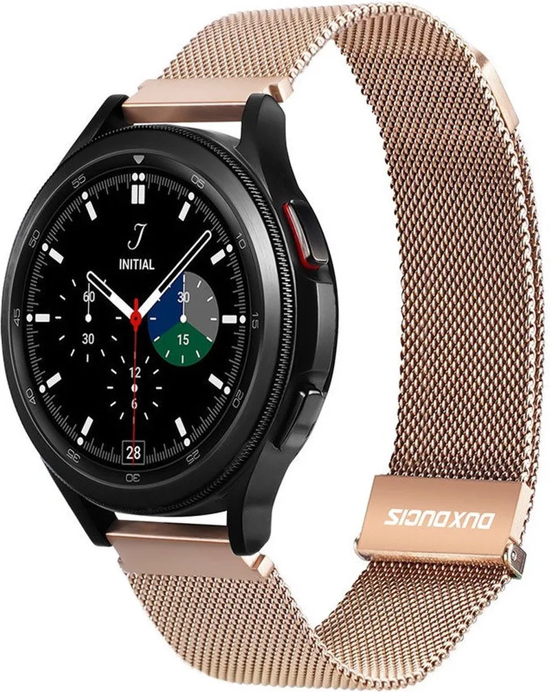 Milanese Staal Universeel Horloge Bandje / Smartwatch Bandje 20MM by Dux Ducis in Gold – product photo
