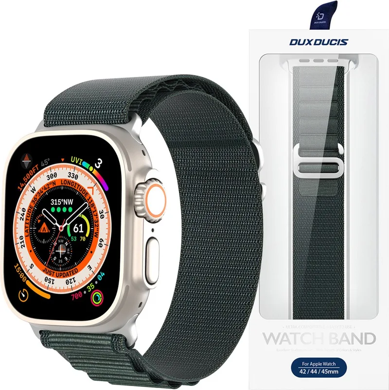 Sportband - met - gesp voor Apple Watch - 8 / 7 / 6 / SE / 5 / 4 / 3 / 2 / 1 - (41, - 40, - 38 - mm) - Dux - Ducis - Strap - GS-versie by Dux Ducis in Green – product photo