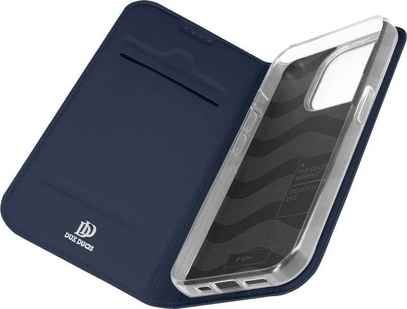 Telefoon Hoesje geschikt voor de iPhone 15 Plus - Skin Pro Book Case by Dux Ducis in Blue – product photo