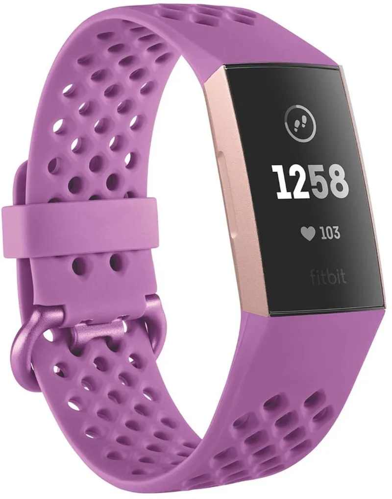 Charge 3 bandje - Roze - Large van Fitbit in Paars – productfoto