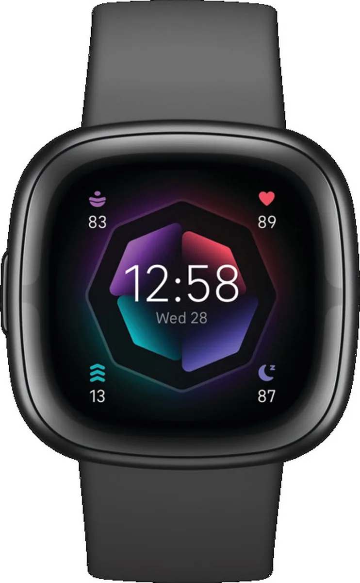 Sense 2 - Smartwatch heren en dames - Zwart van Fitbit in Grijs – productfoto