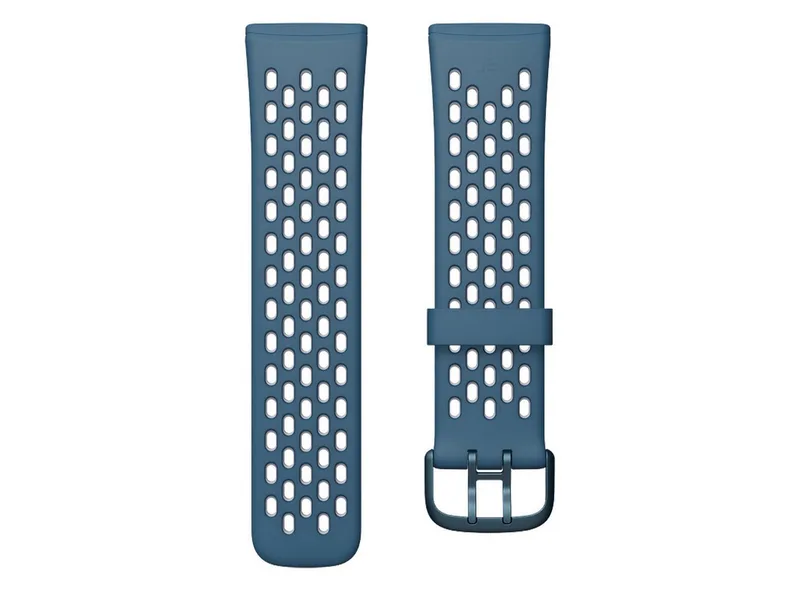 Smartwatch-Armband Versa 3/ Sense Sport Band L, Flexibles, robustes Silikonmaterial, Wasserabweisend by Fitbit in Blue – product photo