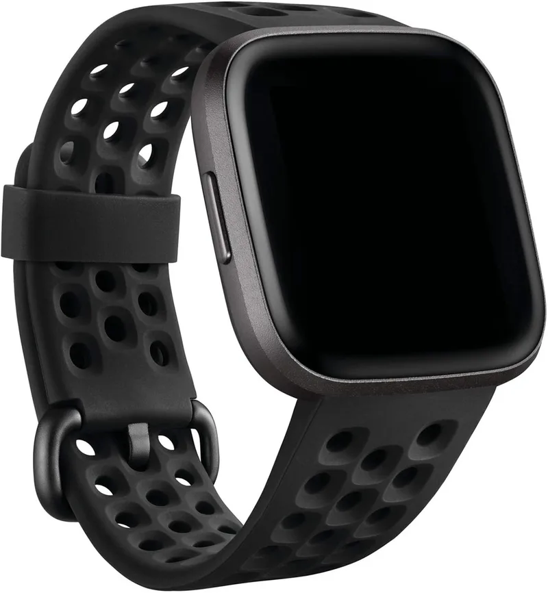 Sport siliconen band Fitbit Versa / Versa 2 / Versa Lite - Maat S - Zwart bandje - Geschikt voor Fitbit Versa/ Versa 2/ Versa Lite - Zwart van Fitbit in Zwart – productfoto
