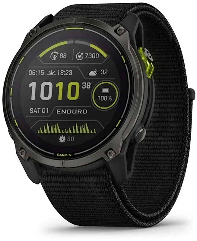 Enduro 3 ultra-endurance solar GPS - smartwatch - 51 mm - zwart by Garmin – product photo