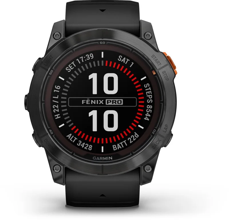 Fenix 7X Pro Solar - Smartwatch - Sporthorloge - Zon oplaadbaar - Tot wel 37 dagen Batterij - 51mm by Garmin in Black – product photo