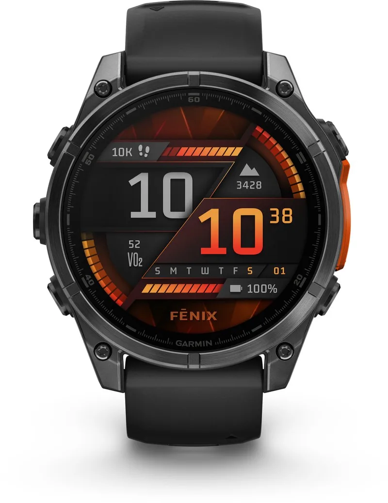 fenix 8 - 47mm - Multisport Smartwatch - AMOLED-Scherm - Donkergrijs/zwart från Garmin i Mörkgrå – produktbild