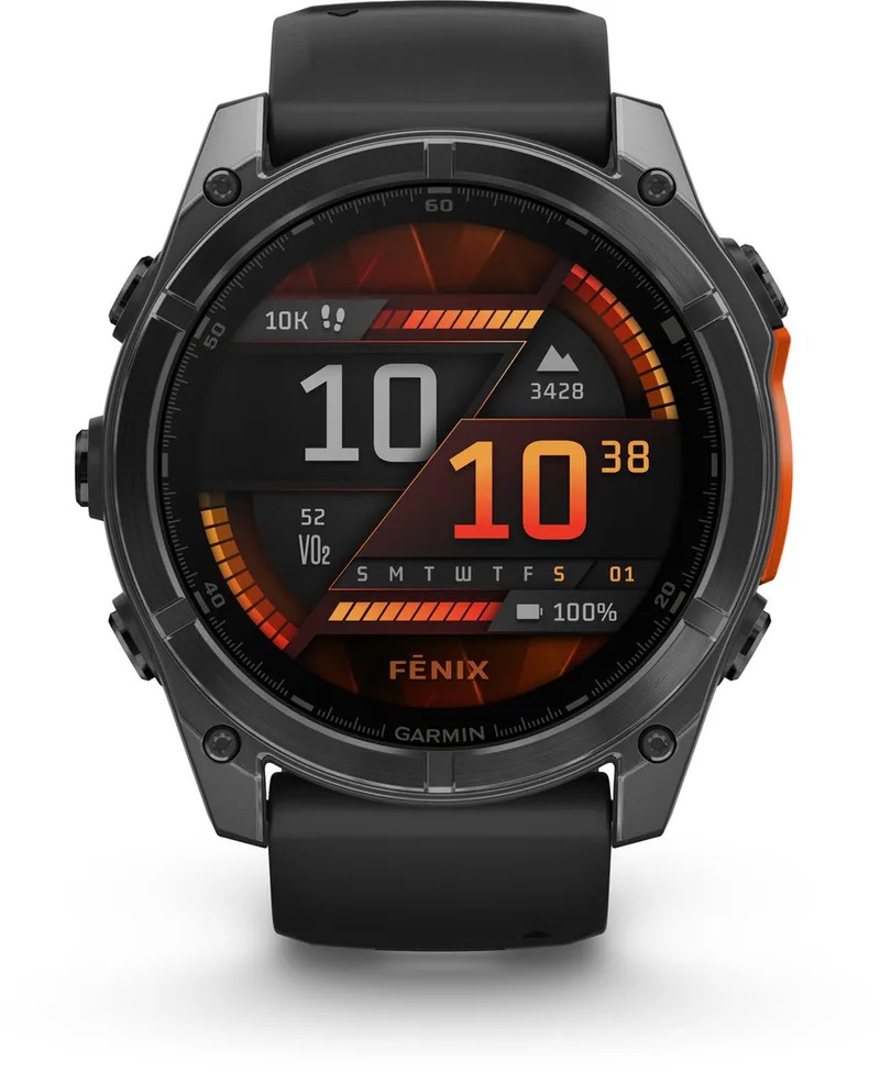 fenix 8 - 51mm - Multisport Smartwatch - AMOLED-Scherm - Donkergrijs/zwart van Garmin in Donkergrijs – productfoto