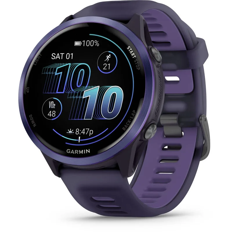 Forerunner 570 47 mm Smartwatch - Paars/Indigo Siliconen Bandje by Garmin – product photo