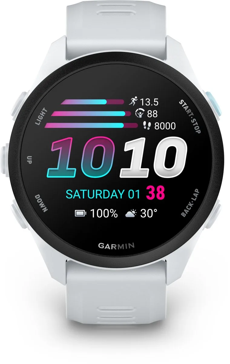 Forerunner® 70 - GPS hardloophorloge - 42,6 mm van Garmin in Wit – productfoto