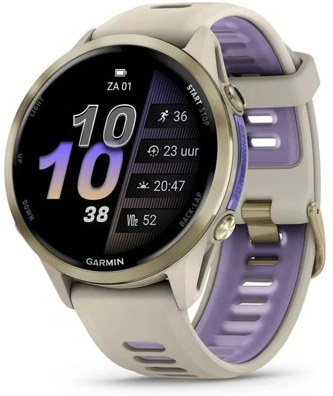 Forerunner 970 - 47 mm - frans grijs/transl. indigo från Garmin – produktbild