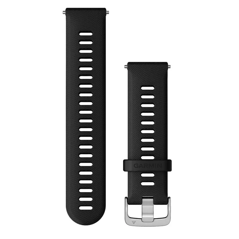 Horloge band met snelsluiting en zilveren gesp Garmin 22 mm by Garmin in Black, Silver – product photo