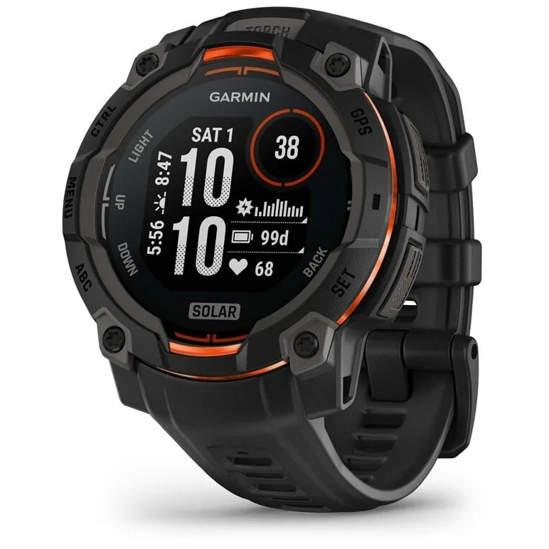Instinct 3,45mm,Solar,Black Bezel with Black Band Smartwatch Zwart by Garmin – product photo