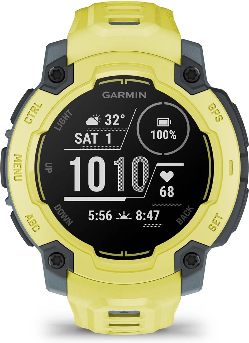 Instinct E - Smartwatch - 45 mm - Geel en Zwart by Garmin in Electric Lime Bezel & Electric Lime – product photo