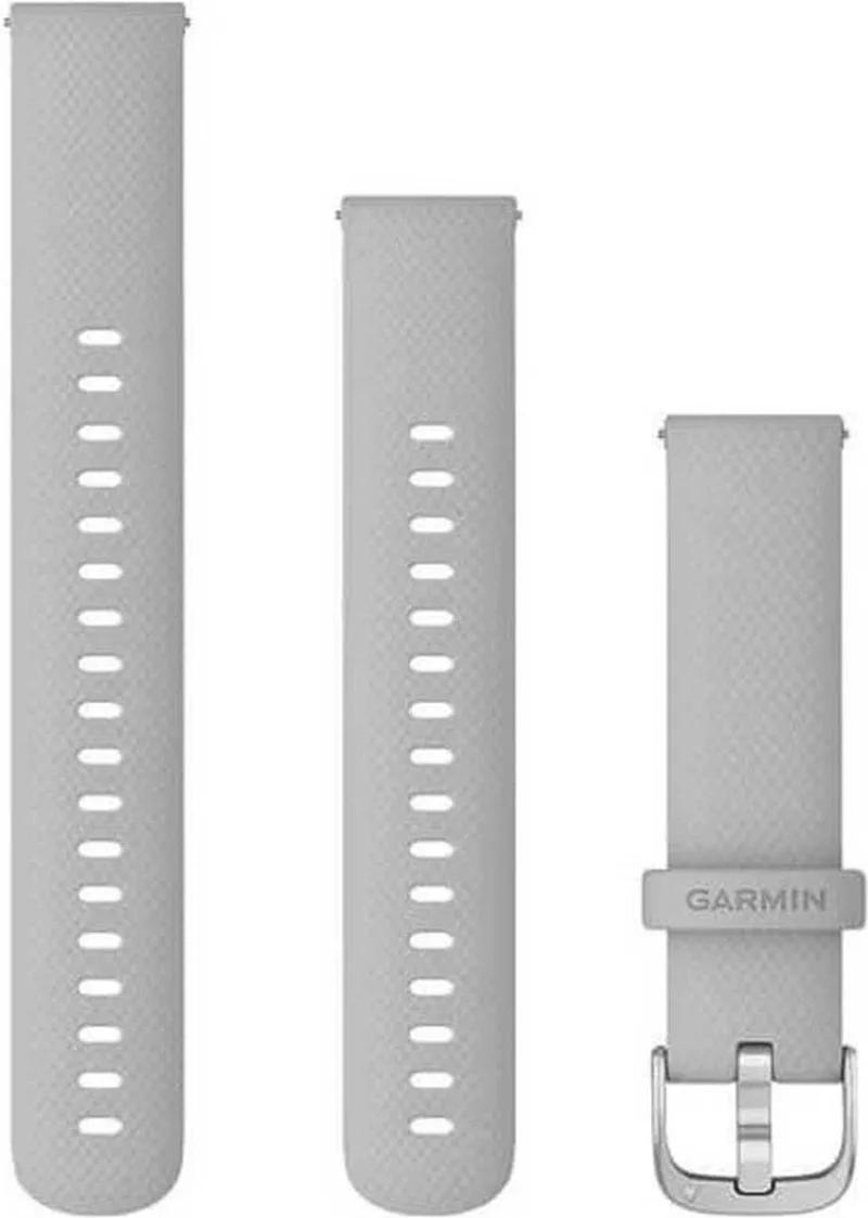 Quick Release 18 Mm Siliconen Bandje Grijs från Garmin i Grå, Silver – produktbild