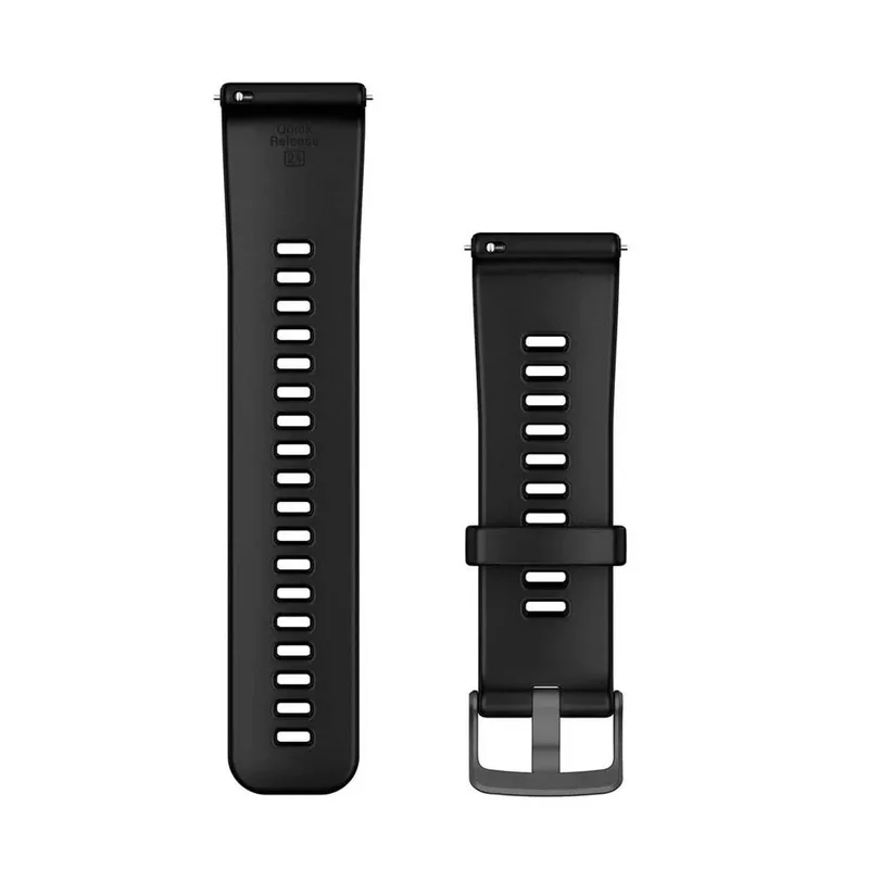 Quick Release 24 Mm Siliconen Bandje Zwart de Garmin en Noir – photo produit