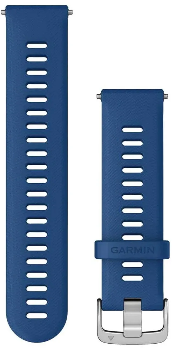 Siliconen bandje de Garmin en Bleu foncé, Argent – photo produit