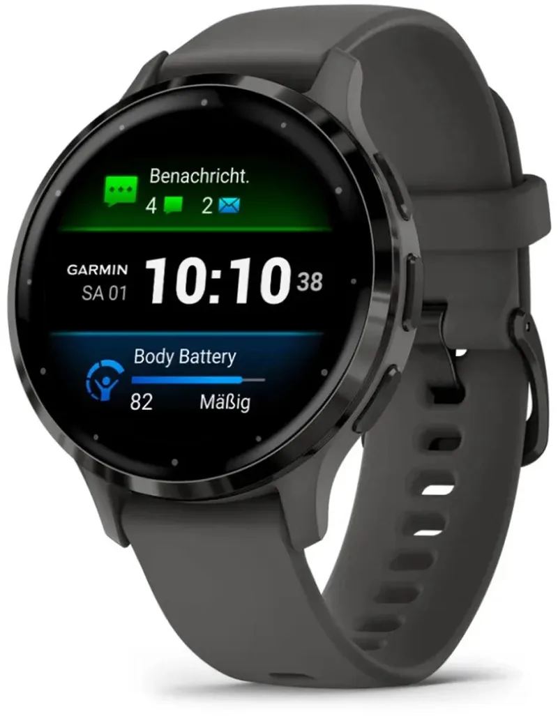 Venu 3s - Smartwatch - AMOLED-Scherm - 41 mm - Pebble Grey van Garmin in Zwart – productfoto