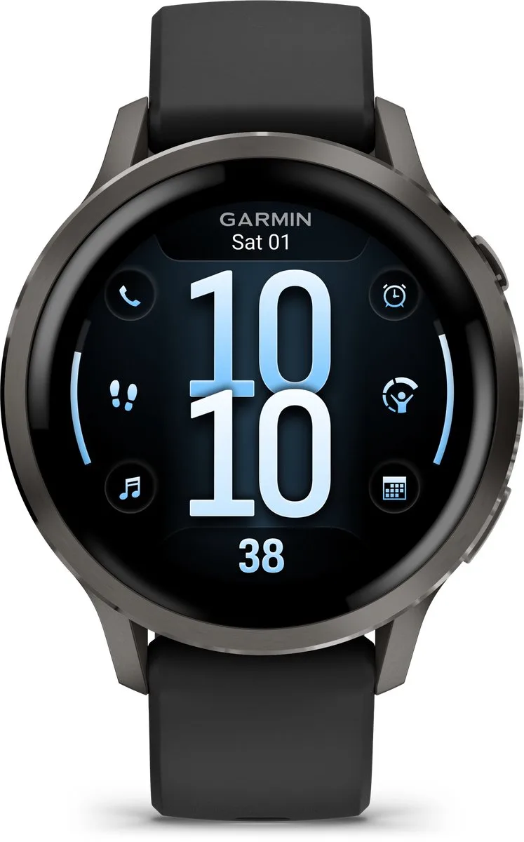 Venu 4 - Multisport smartwach - 41 mm - AMOLED by Garmin in Slate Grijs, Black – product photo