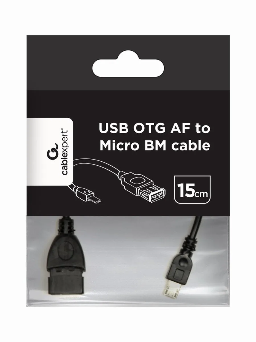A-OTG-AFBM-03 - USB-kabel USB - micro USB von Gembird in Schwarz – Produktfoto