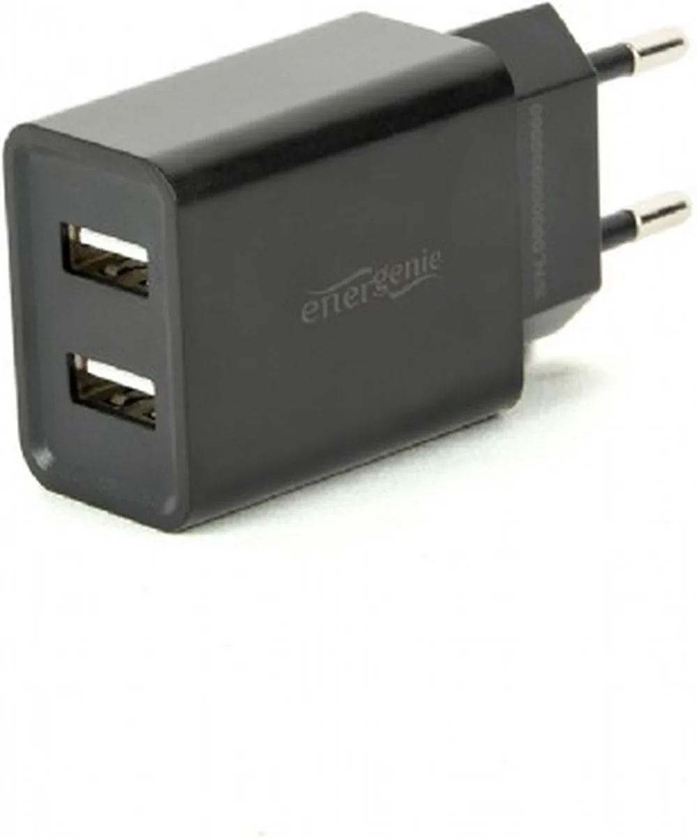 Gembird - 2 Poorts USB lader - 2.1A de Gembird en Noir – photo produit