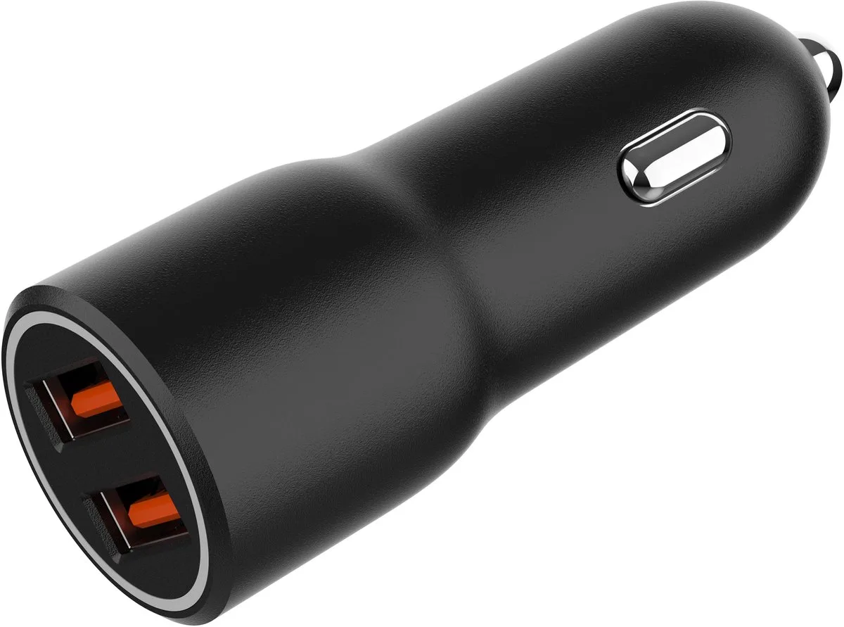 TA-UC-A2QC36-CAR-01 oplader voor mobiele apparatuur Mobiele telefoon, Smartphone Sigarettenaansteker Snel opladen Auto fra Gembird i Sort – produktbillede