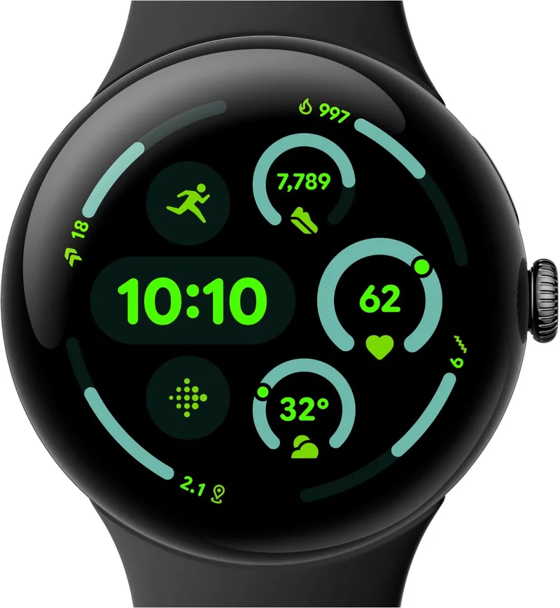 Watch 3 - Smartwatch - 45mm - Zwart/Zwart by Google in Black – product photo