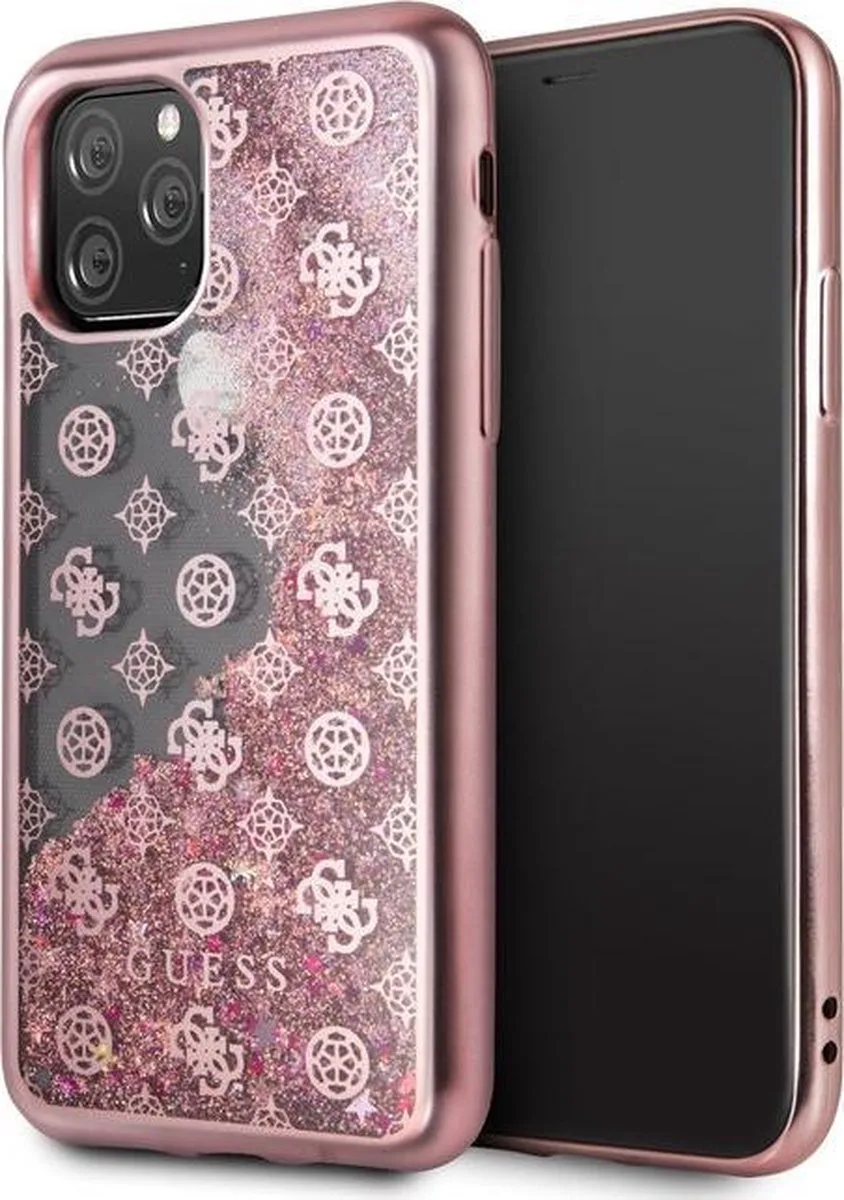 Apple iPhone 11 Pro Guess Backcover Glitter de Guess en Rose Gold – photo produit