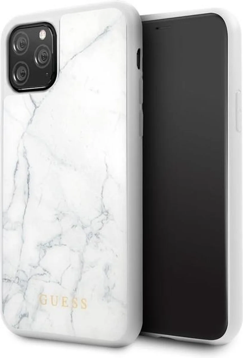 Apple iPhone 11 Pro Guess Backcover Marble Collection de Guess en Blanc – photo produit