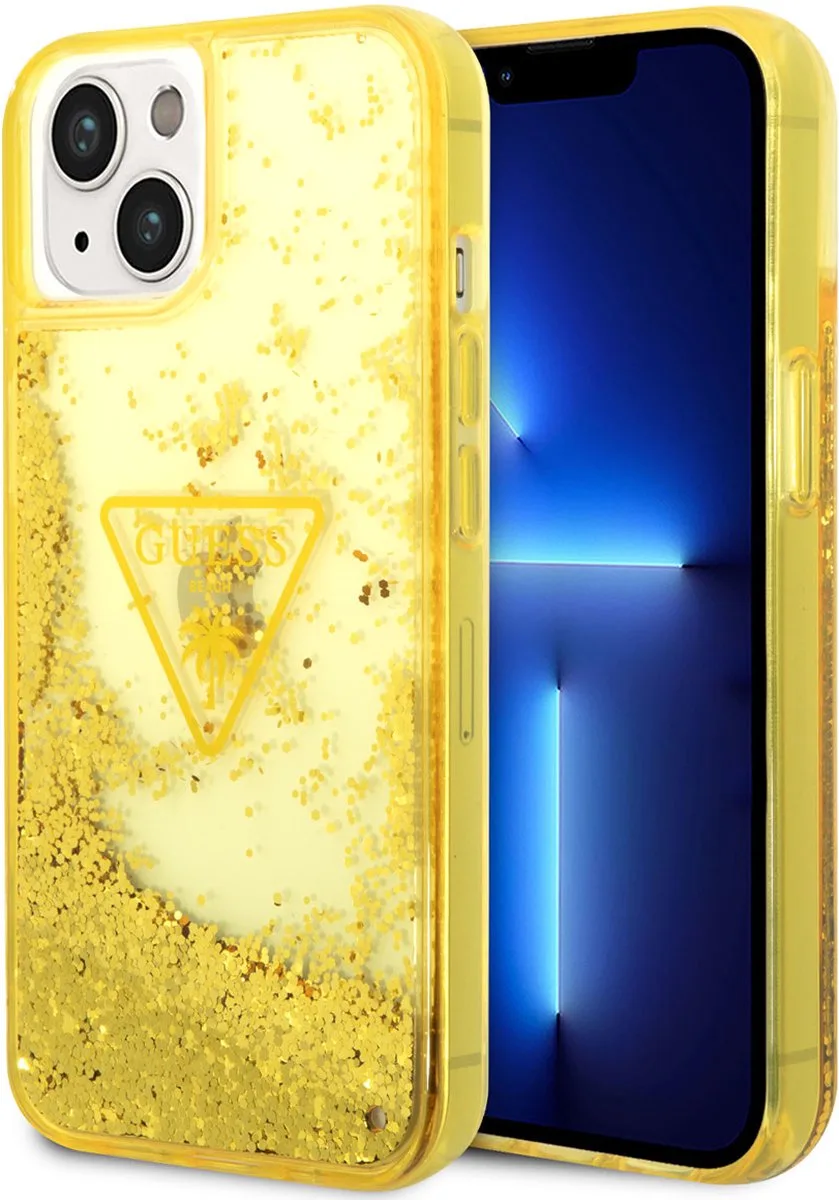 Apple iPhone 14 Gouden TPU Back Cover Telefoonhoesje - Bescherming & Stijl de Guess en Or, Jaune – photo produit