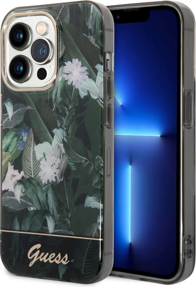 Apple iPhone 14 Pro Back Cover TPU-hoesje - Bescherm uw telefoon. de Guess en Vert – photo produit