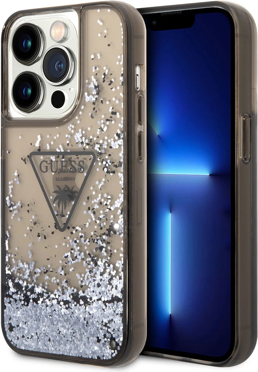Back Cover - Apple iPhone 15 Pro - Chic Translucent Logo - Schokabsorberende TPU van Guess in Zwart – productfoto