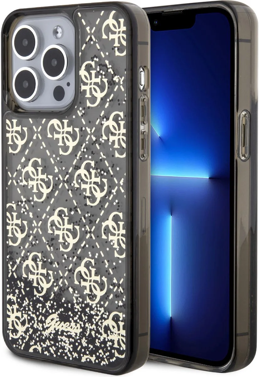 Back Cover - Apple iPhone 15 Pro Max - Slanke pasvorm - TPU valbescherming de Guess en Noir – photo produit