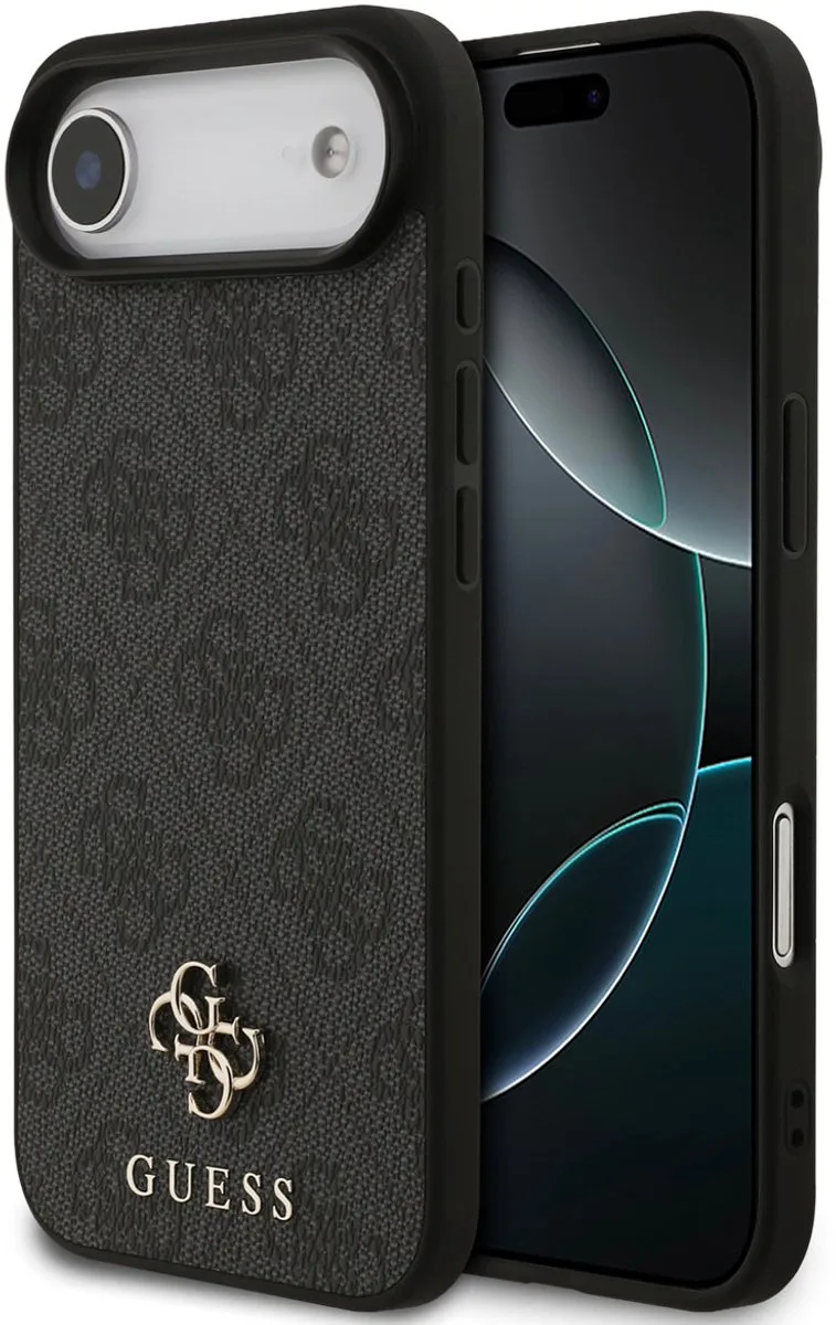 Back Cover Case - iPhone 17 Air - 4G Patroon - MagSafe Compatibel - Metalen Logo von Guess in Schwarz – Produktfoto