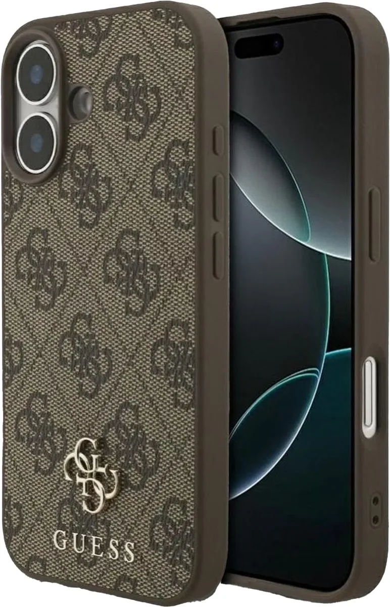 Back Cover Case - iPhone 17 - MagSafe-compatibel - Slank en duurzaam design de Guess en Marron – photo produit