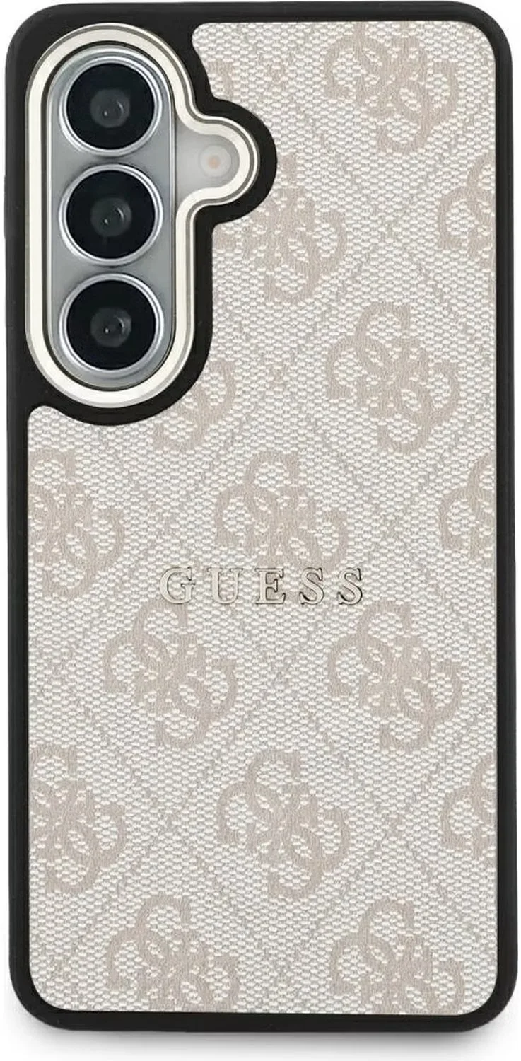 Back cover Galaxy S26 - PU Leer Magsafe - 4G Classic Logo met Gouden Rand van Guess in Roze – productfoto