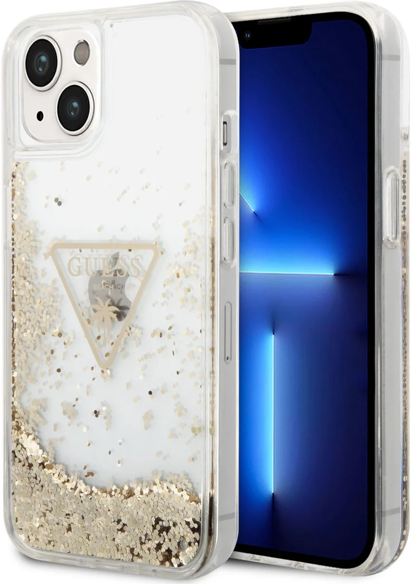Back Cover - Geschikt voor iPhone 14 Plus & 15 Plus - Schokbestendig TPU de Guess en Transparent – photo produit