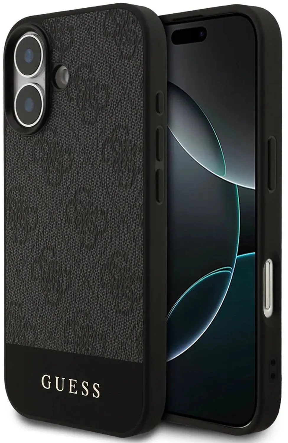 Back Cover hoesje - iPhone 17 - Schokabsorberend - Slanke Pasvorm de Guess en Gris – photo produit