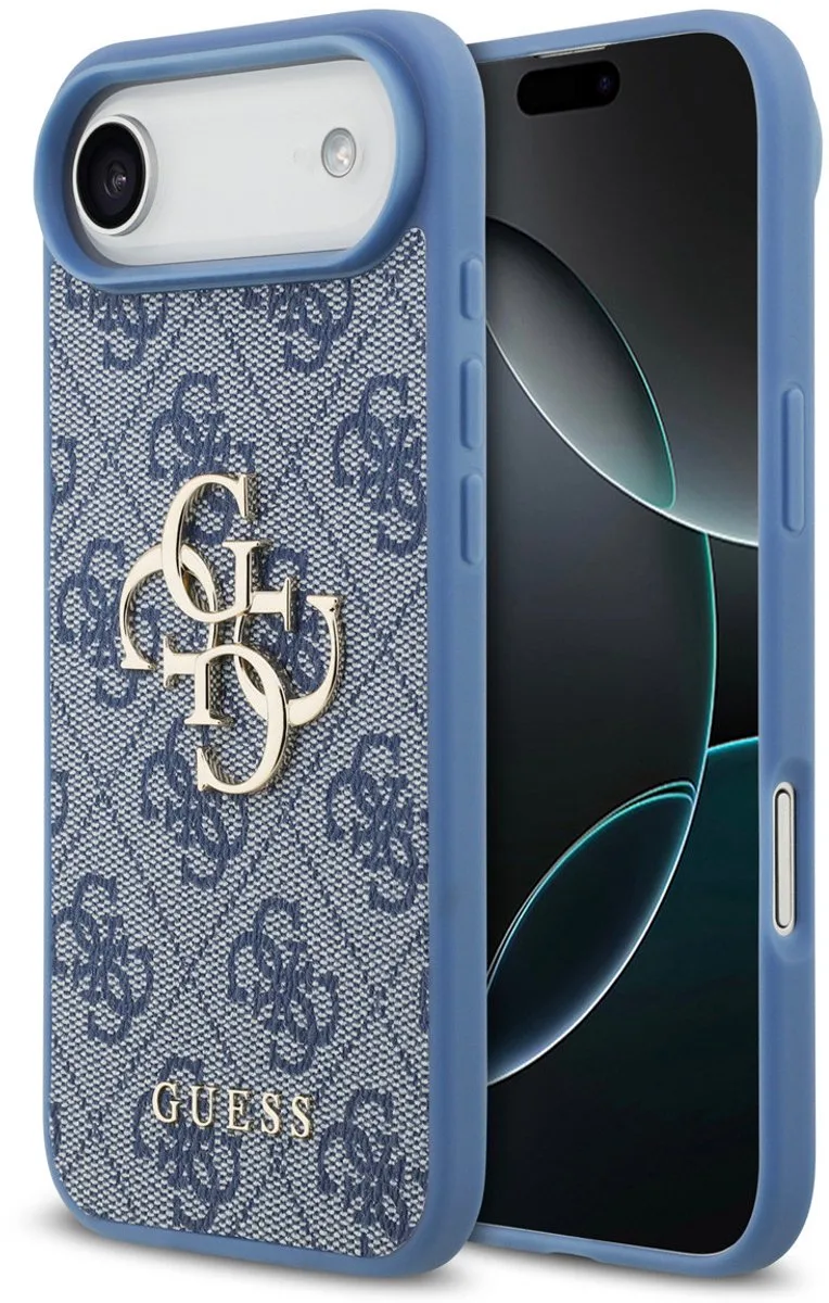 Back Cover - iPhone 17 Air - Slank Design met Big Metal Logo von Guess in Blau – Produktfoto