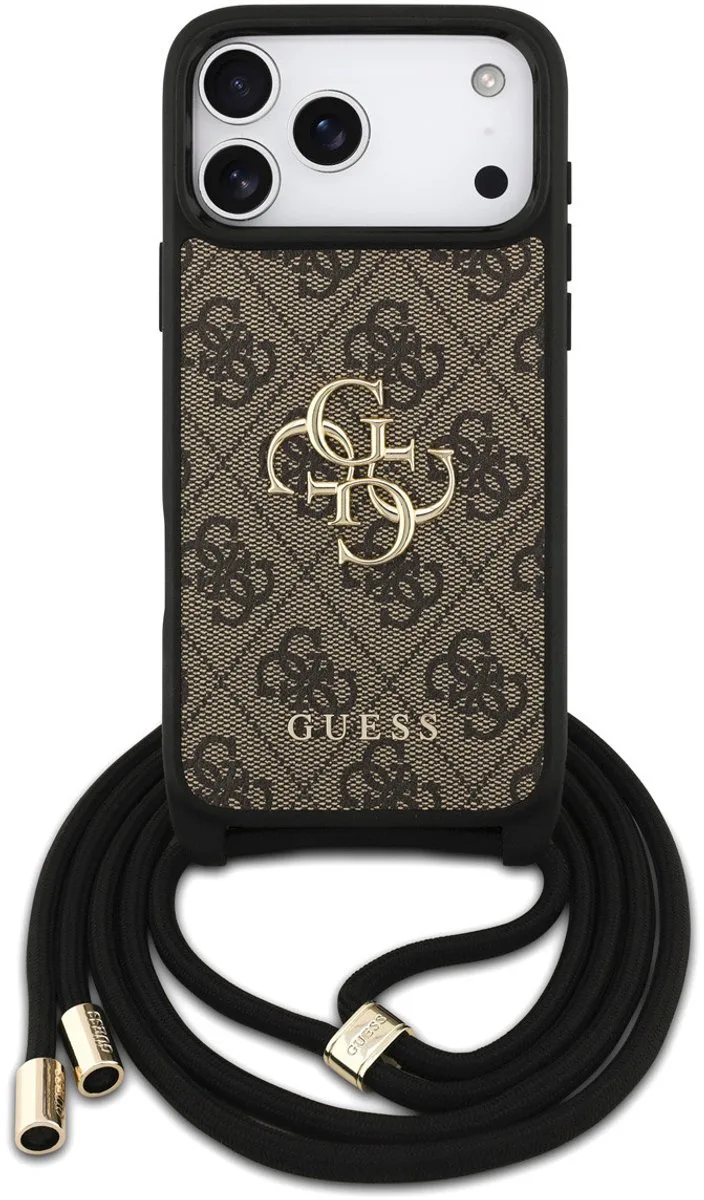 Back Cover - iPhone 17 Pro Max - Crossbody 4G Big Logo - Koord Strap de Guess en Marron – photo produit