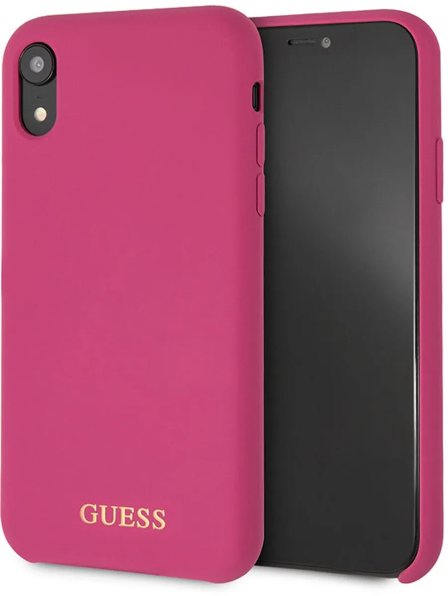Back Cover - Soft Touch Siliconen - iPhone XR de Guess en Rose – photo produit