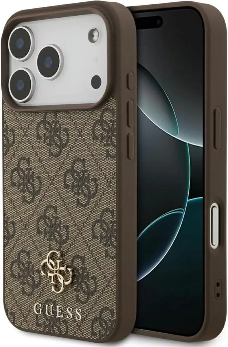 Back cover voor Apple iPhone 17 Pro in de kleur de Guess en Marron – photo produit