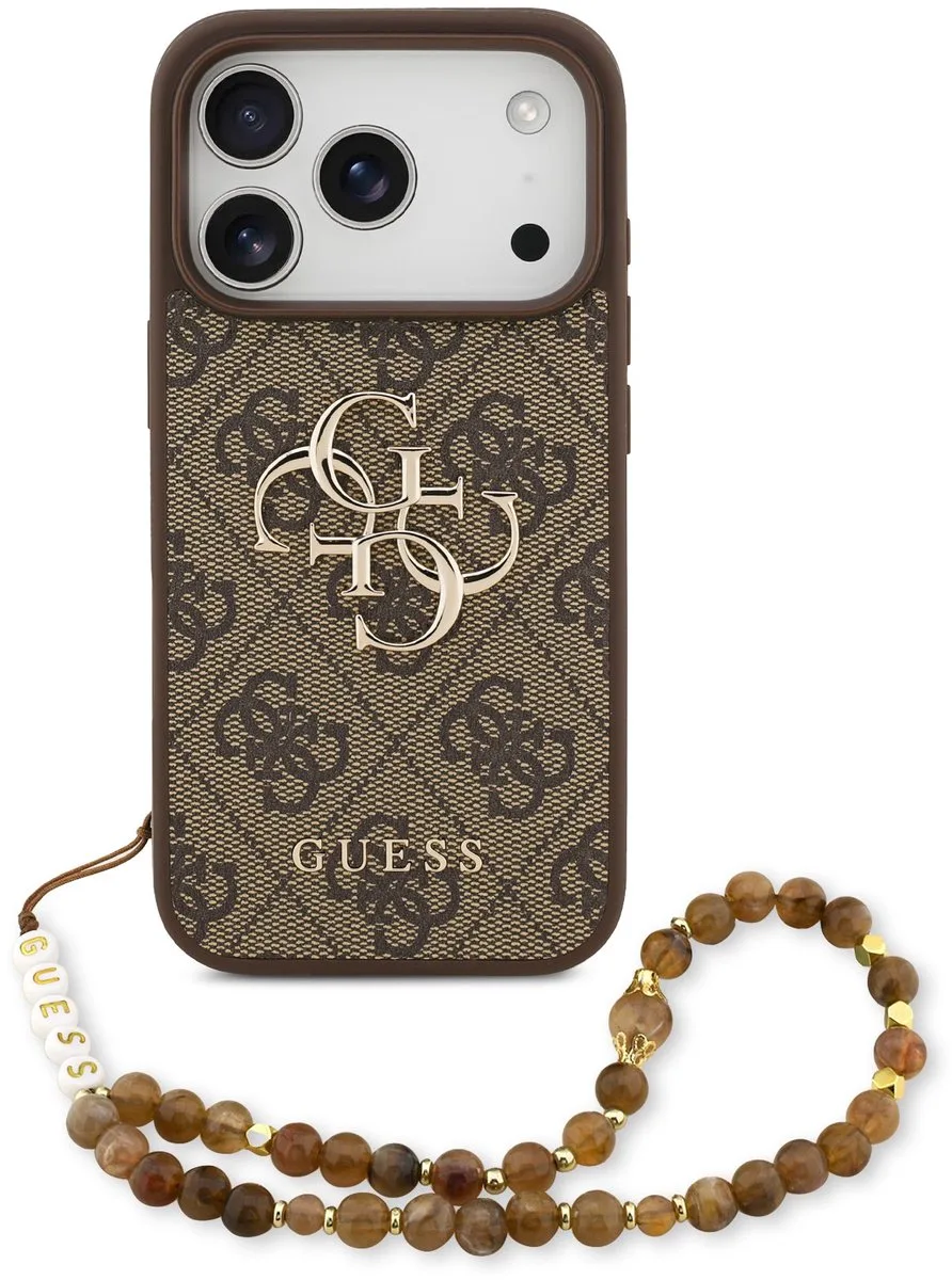 Back cover voor Apple iPhone 17 Pro in de kleur de Guess en Marron – photo produit