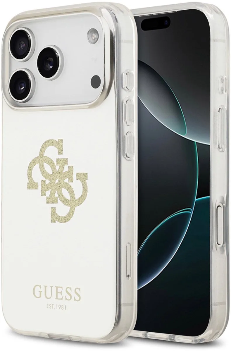 Back cover voor Apple iPhone 17 Pro in de kleur van Guess in Goud – productfoto